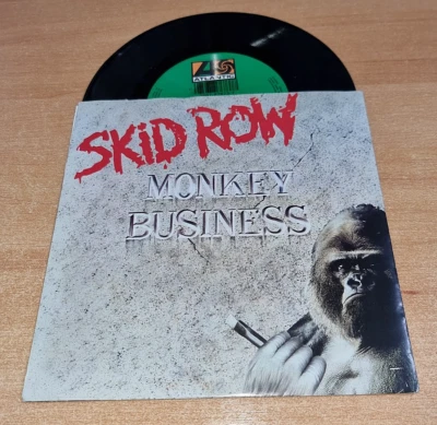 SKID ROW Monkey business 7" GERMANY SINGLE VINYL ULTRA RARE 1990 OUT OF PRINT - Image 1 of 3