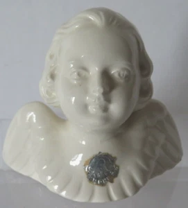 Cherub Figurine Vtg Erphila Czechoslovakia Angel Glazed Porcelain Stamped - Picture 1 of 6