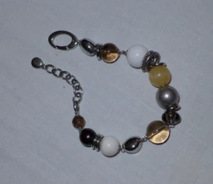 Fossil, Armband, Edelstahl versilbert, mit Perlen mehrfarbig - Bild 1 von 4