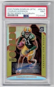 2020 Donruss Optic Charles Woodson Retro Series Auto Card /10 PSA 9 Mint - Picture 1 of 2
