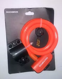 ROCKBROS Bike Lock Cable 4 Feet Bicycle Cable Lock with Mounting Bracket 2 Keys - Picture 1 of 5