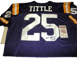 YA TITLE LSU TIGERS MVP BAUMWOLLE BWL JSA/COA SIGNIERT OFFIZIELL LIZENZIERTES NIKE TRIKOT - Bild 1 von 2