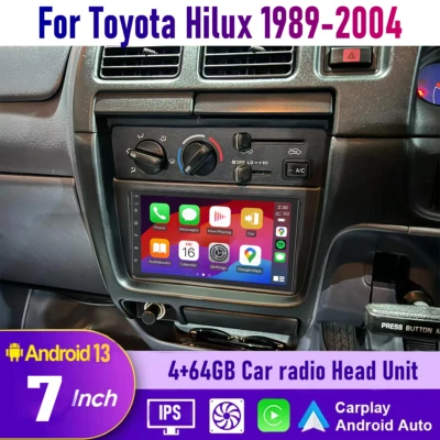 7" Wireless Carplay & AndroidAuto Car Ridio Head Unit For Toyota Hilux 1989-2004 - image 1 of 4