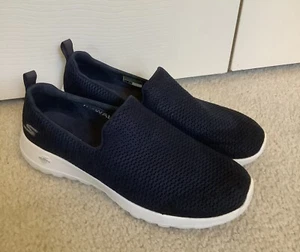 Skechers Go Walk Joy Mesh Goga Max Loafers Slip On Navy Blue Women’s Size 8.5 - Picture 1 of 4