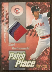 Carl YASTRZEMSKI 2004 Topps Clubhouse Collection Patch Place Relic #PP-CY 9/24 - Picture 1 of 3