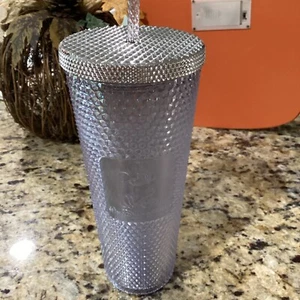 Starbucks Studded Platinum Silver Cup Tumbler 24oz Disney 100 Mickey Mouse - Bild 1 von 7
