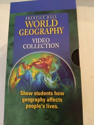 VHS *2003* Prentice Hall World Geography 4 Tape Video Collection for Teachers  - Image 1 of 4