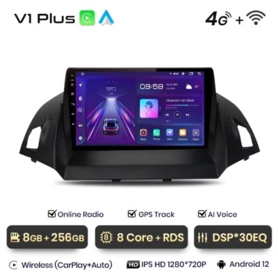 Autoradio Ford Kuga- C Max 2013- 2016 8G+256GB 8Core 4G+WIFI Carplay-Androidauto - Imagen 1 de 4