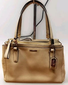 Coach Light Tan Leather Madison Mini Christie Carryall Shoulder Bag 30402 - Picture 1 of 21