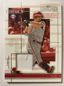 Jim Thome 2003 Donruss Timelines Home Game-Worn Autentica Jersey Card (4826) - Foto 1 di 2