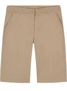 Nautica Girls School Uniform Khaki Bermuda Shorts - Size 8 - Stretchy Material - Picture 1 of 2