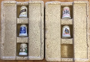 Vintage 1980 Franklin Porcelain Country Store Thimbles LOT of 5 NIP - Picture 1 of 4