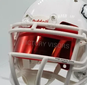 Red Mini Football Helmet Visor. (*Flat Style*) OLE MISS, PATRIOTS, CHIEFS - Picture 1 of 4