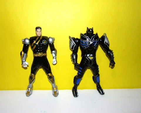 Power Rangers Wild Force Zen Aku Spin Morphin 6” Figure  w/ Black Ranger FLIP Cover