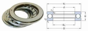 Axial Rillenkugellager / Axiallager 51108 - 51120 Merk /... - Bild 1 von 1