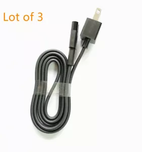 3X 1m 2-prong Power cable for Microsoft 1536 1625 Surface Pro 2 3 4 charger - Picture 1 of 3