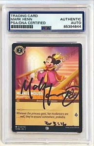 2023 Disney Lorcana Minnie Mouse Mark Henn Signed Auto Card 13/204 PSA DNA - Picture 1 of 1
