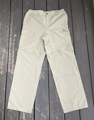 Pantalones Cortos Carga Convertibles Columbia~Hombres M~Beige Omni-Sombra Pesca Foto 1 de 4