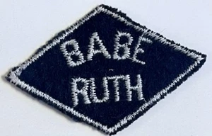 1940s BABE RUTH PATCH VINTAGE IRON-ON DIAMOND SHAPED PATCH NEW YORK YANKEES RARE - Picture 1 of 3