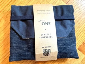 Delta One Amenity Kit / toiletries bag New dark grey blue - Picture 1 of 4