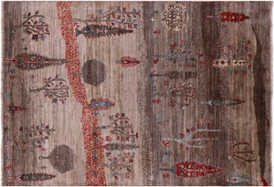 Gabbeh Tribal Handmade Wool Rug 3' 4" X 4' 10" - Q20525 - Picture 1 of 8