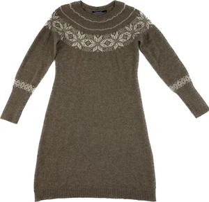 Peruvian Connection Geometric 100% Alpaca Tunic Sweater Dress Womens Small - Picture 1 of 15
