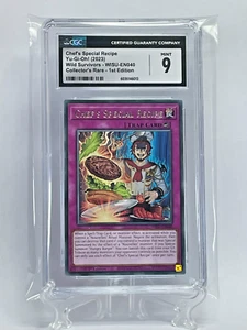Ricetta Speciale Chef Yu Gi Oh 2023 WISU-EN040 Rara da Collezione 1° Edizione CGC 9 - Foto 1 di 3