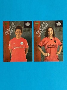 2021 Parkside NWSL Canadian Gold Insert Lot Desiree Scott + Allysha Chapman