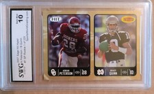 Adrian Peterson / Brady Quinn Rookie 2007 Sage Hit Hype Graded SWG 10 GEM MINT