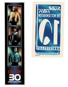 STAR TREK 30th Anniverary BOOKMARK, Next Generation 10th Anniversary DECAL - Picture 1 of 2
