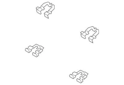 Clip anti-sonajero freno de disco genuino Hyundai 58244-P2000 Foto 1 de 2