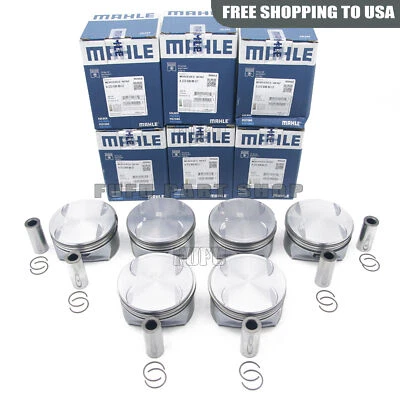 6x Pistón y anillo 92,9 mm Φ22 mm para Mercedes-Benz CLK350 C350 E350 GLK350 3,5 M272 Foto 1 de 4