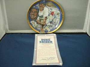 Placa de colección Duke Snider Best of Baseball Plate Nº 22080 con autenticación - Imagen 1 de 5
