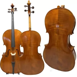 Stradivari-Stil Cello 4/4, alte Fichte, volle Größe 100 % handgefertigt, Massivholz #15836 - Bild 1 von 11