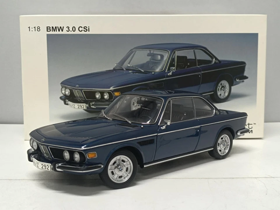 BMW 3.0 CSi Blu Metallic Blu Metallizzato Autoart 1:18 Usato + Box - Immagine 1 di 4