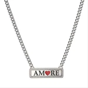 Collana Donna LE SCRITTE CLLSC26 in Argento 925 Rodiato con Scritta Amore - Imagen 1 de 2