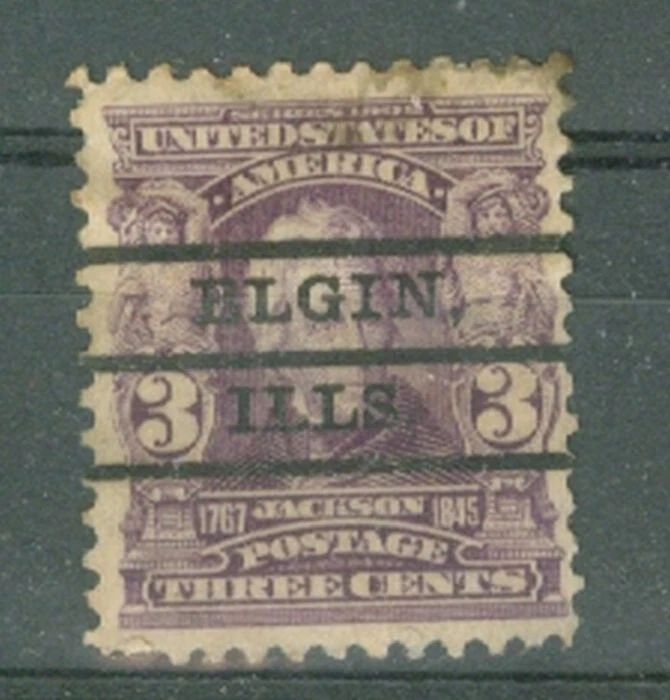 USA 3c Jackson Precancel ELGIN ILLS used Lot#a1033 - Image 1 of 1
