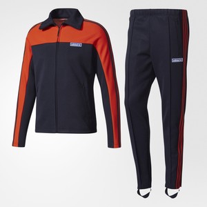 adidas tracksuit mens orange