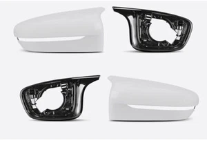 Cubierta de espejo retrovisor lateral de coche blanco para BMW 5 serie 7 M5 G30 38 32 10 12 F90 2x - Imagen 1 de 2
