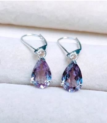 Pendiente de Alejandrita Natural 100% Cambio de Color Piedras Preciosas Joyería Foto 1 de 4