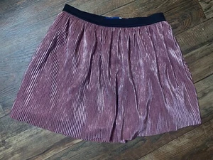 Old Navy Skirt Girls Metallic Purple Pleated Skirt Lined Size Large 10/12 - Picture 1 of 4