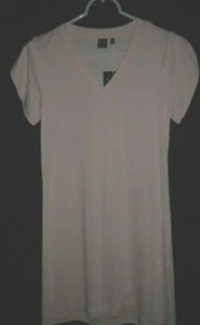 NWT KAARI BLUE WOMENS  SIZE PP PALE PINK  T-SHIRT DRESS,  DECORATIVE FRONT BOTTO - Picture 1 of 3