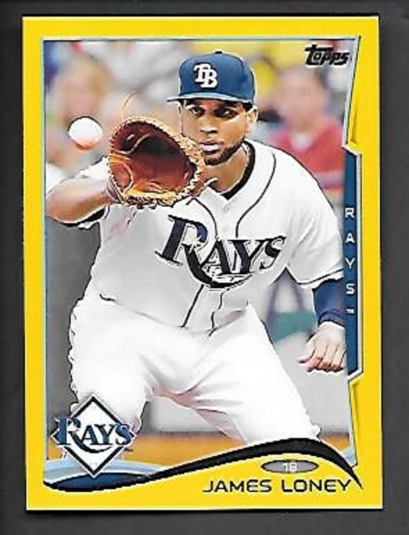 JAMES LONEY     2014 TOPPS YELLOW #328    TAMPA BAY RAYS    - Image 1 of 1