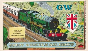 GREAT WESTERN QSL GROUP, SWINDON, Wiltshire - Vintage RADIO QSL CARD - Bild 1 von 2