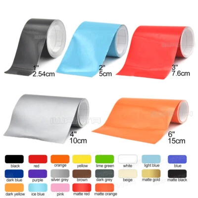 2x Capó Coche Hágalo Usted Mismo Carreras Pin Rayas Línea Vinilo Cinta Adhesiva Cuerpo Calcomanías 18 Colores Foto 1 de 4