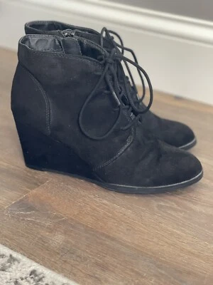 "Botines de cuña American Rag Cie 3"" negros. Mujer talla 8, Foto 1 de 4