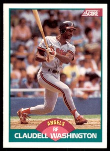 1989 Score Rookie & Traded- Claudell Washington California Angels #10T