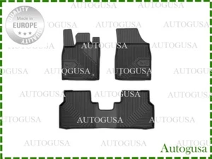 NEW LHD BLACK RUBBER FLOOR MATS CAR LINERS ALL WEATHER FOR SKODA ENYAQ 2020- - Picture 1 of 6