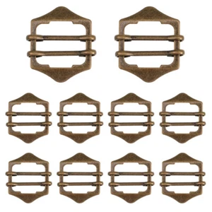 10 Stck. Japanische Schnalle Gürtel Mann Metall Knopf Flach Kleidung Riegel - Bild 1 von 11