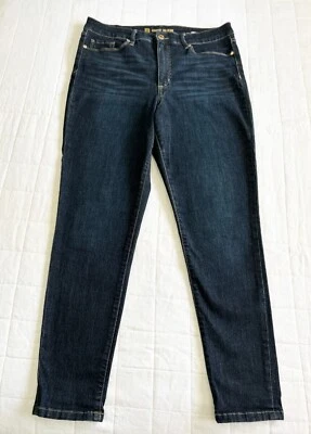 Jean ajustado de tiro alto Anne Klein para mujer talla 14 lavado oscuro elástico mezcla de algodón Foto 1 de 4
